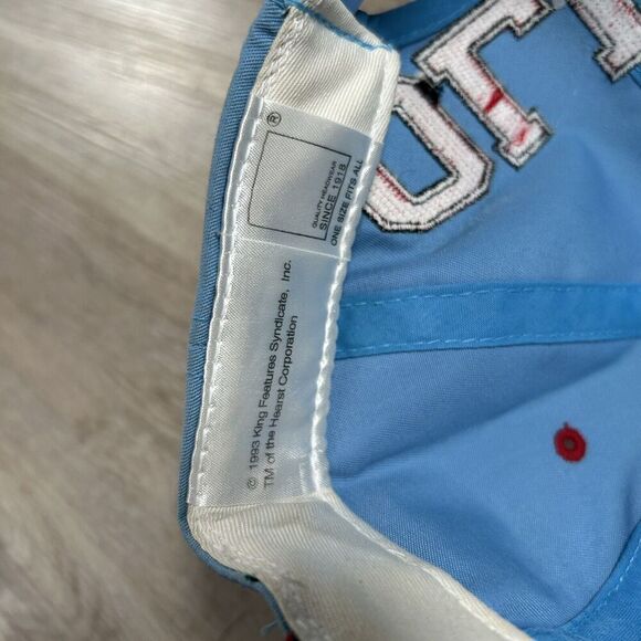 Vintage 1993 Olive Oil Hat Snapback American Needle Blockhead Popeye Blue Cap - Picture 4 of 8